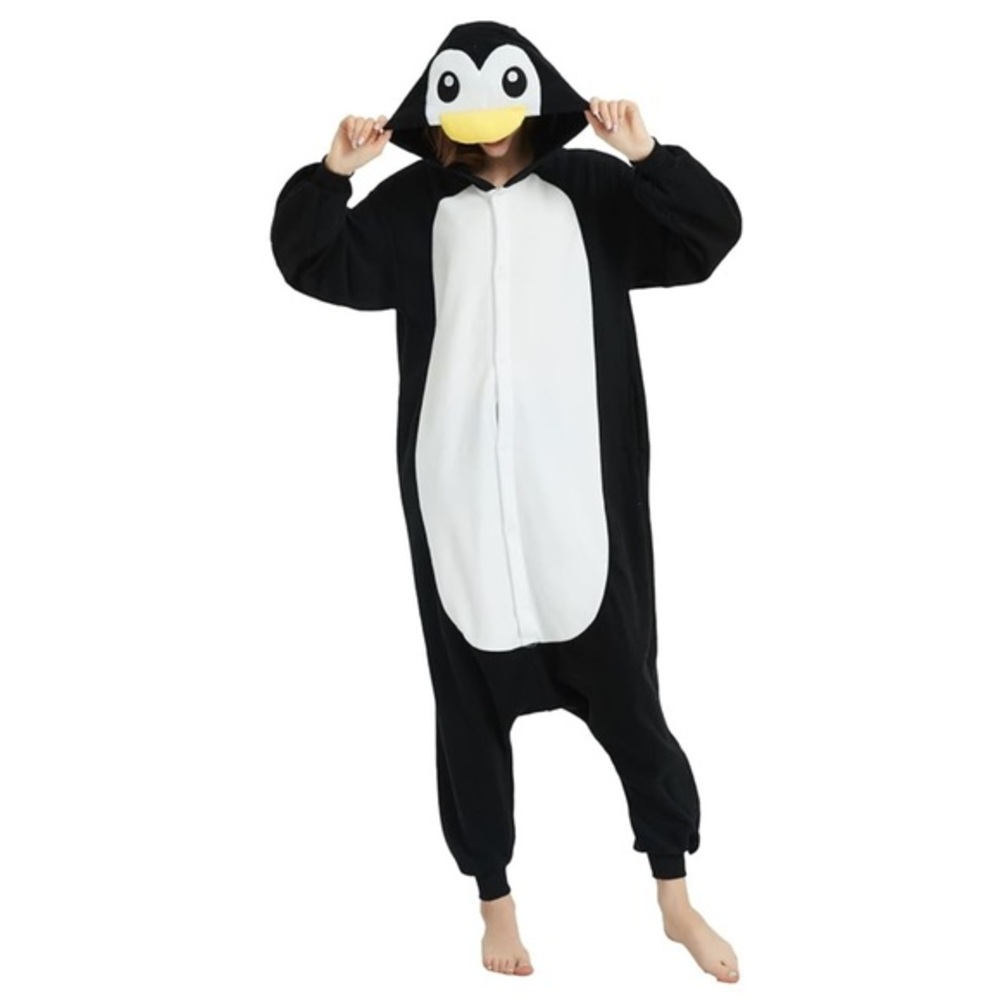 Adult Penguin pajamas jumpsuit Costume size small